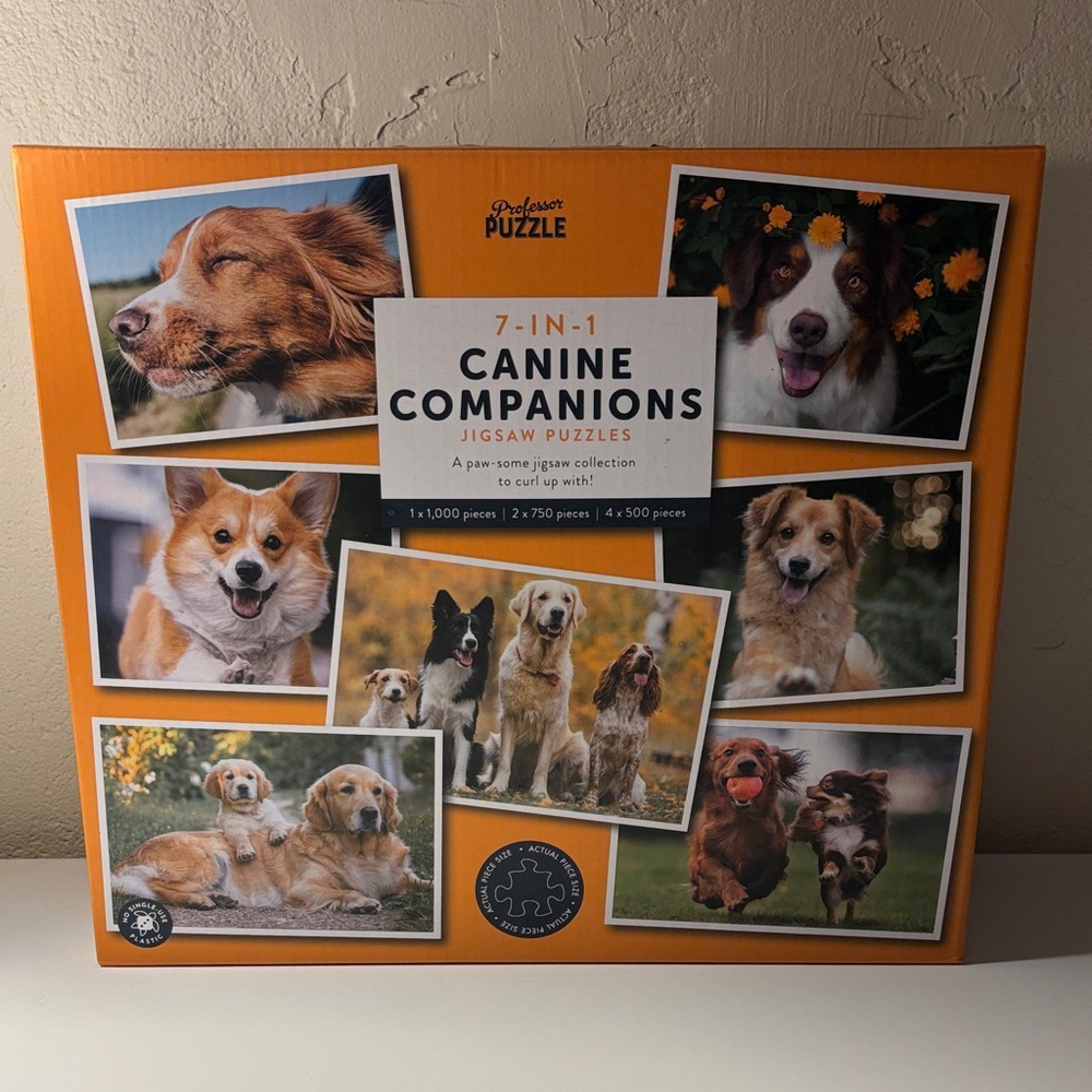 Canine Companions 7-in-1‎ Jigsaw Puzzle Set - Orange